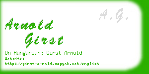 arnold girst business card